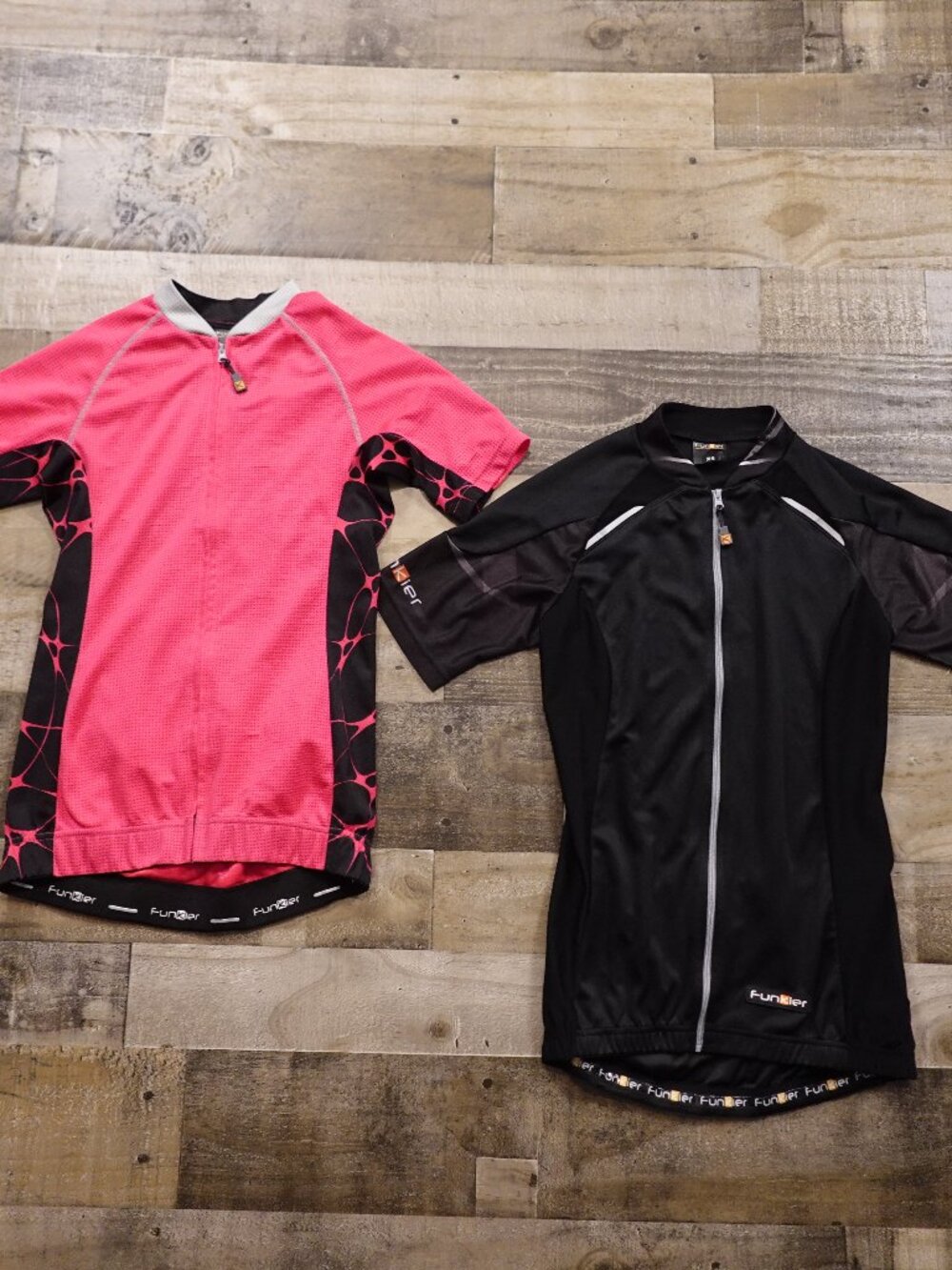 Funkier Cycling Jersey Bundle Women’s XS Pink Black Full Zip Bike Shirts